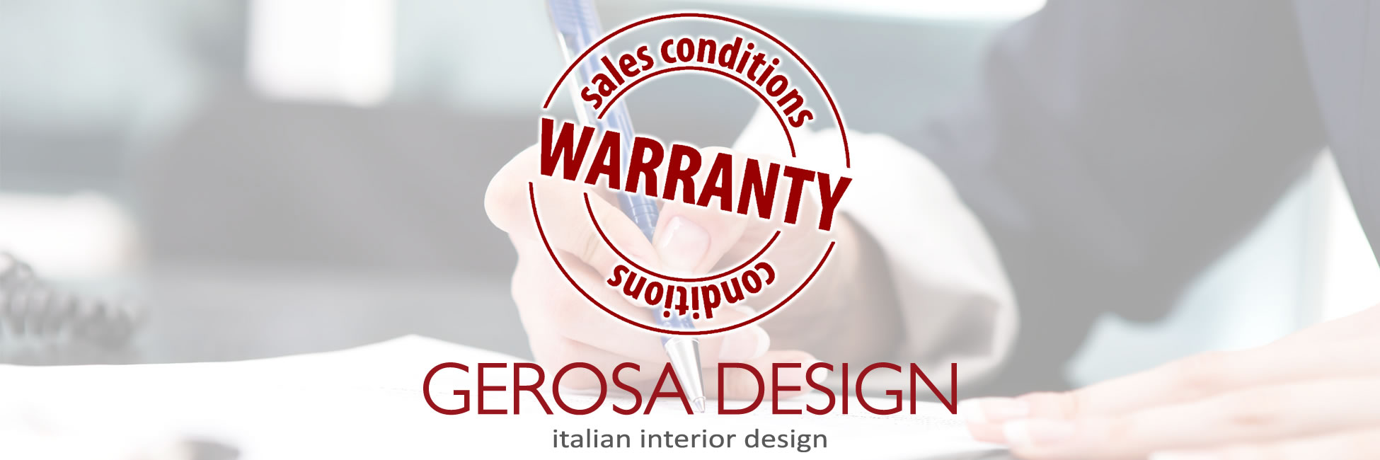 General conditions of Sale - Gerosa Design
