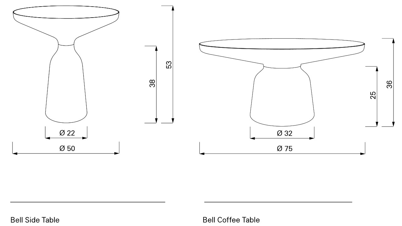 Bell Side Table & Coffee Table Classicon