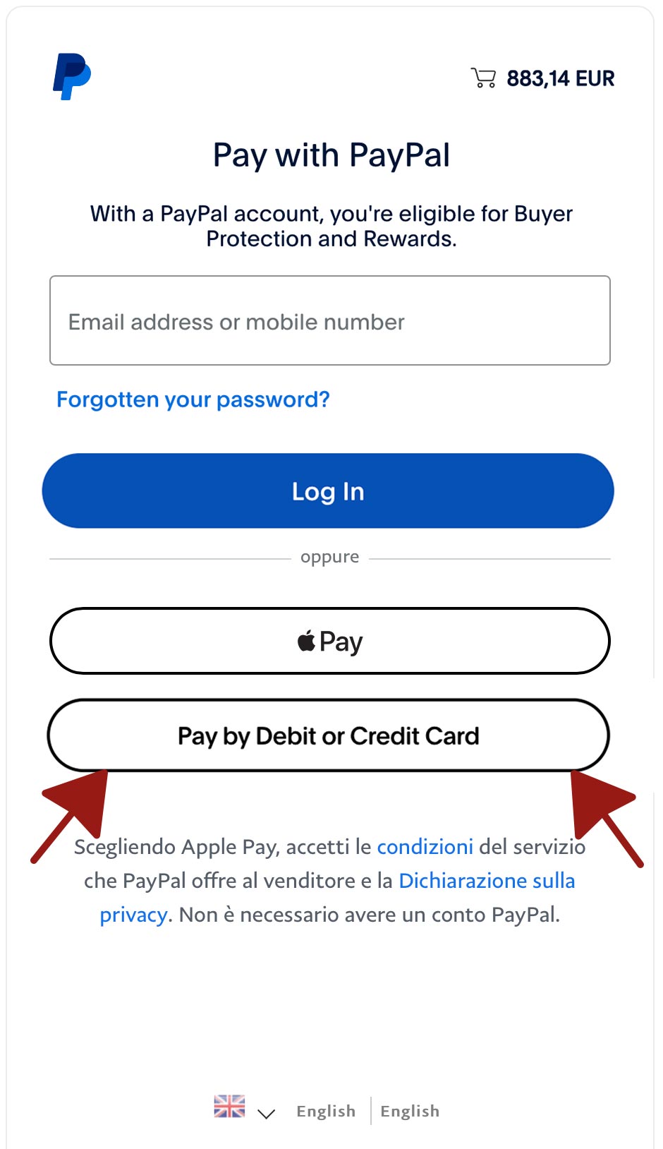 Payment by Credit Card on PayPal - gerosadesign.com