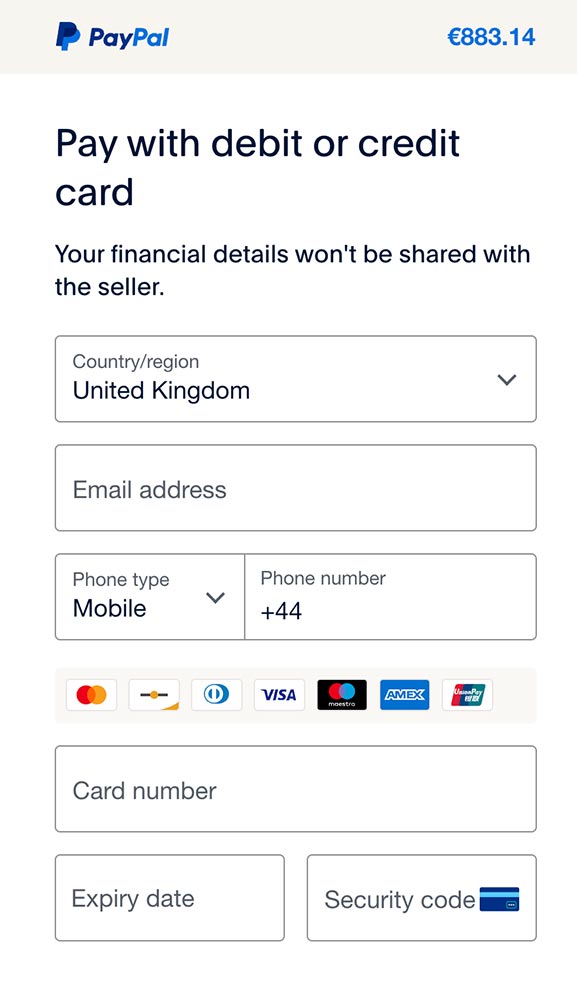 Payment by Credit Card on PayPal - gerosadesign.com