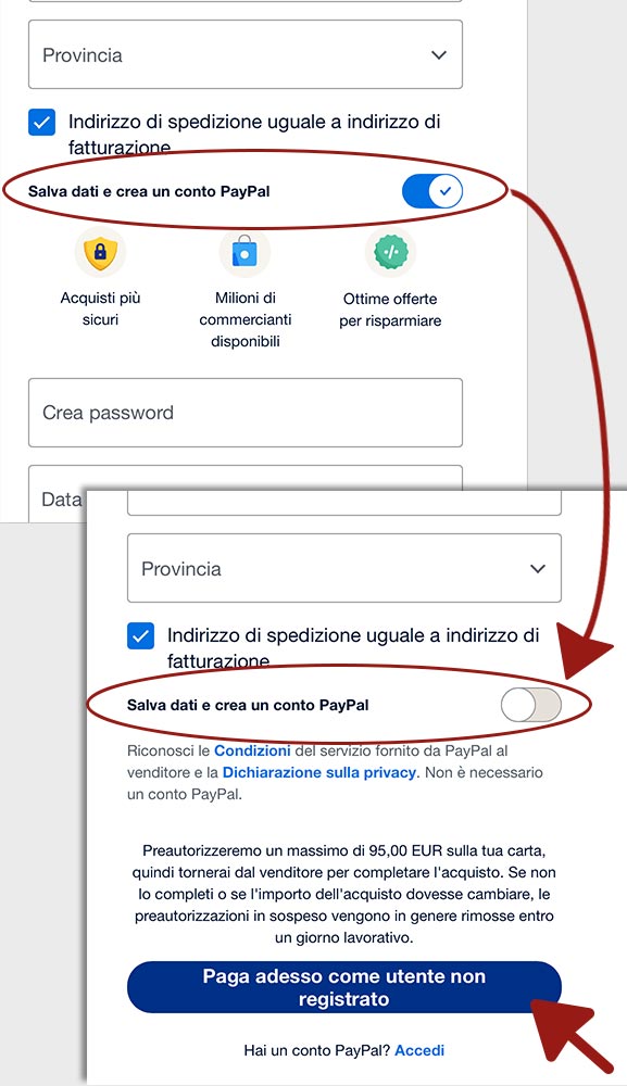 Pagamento con Carta di Credito su PayPal - gerosadesign.com