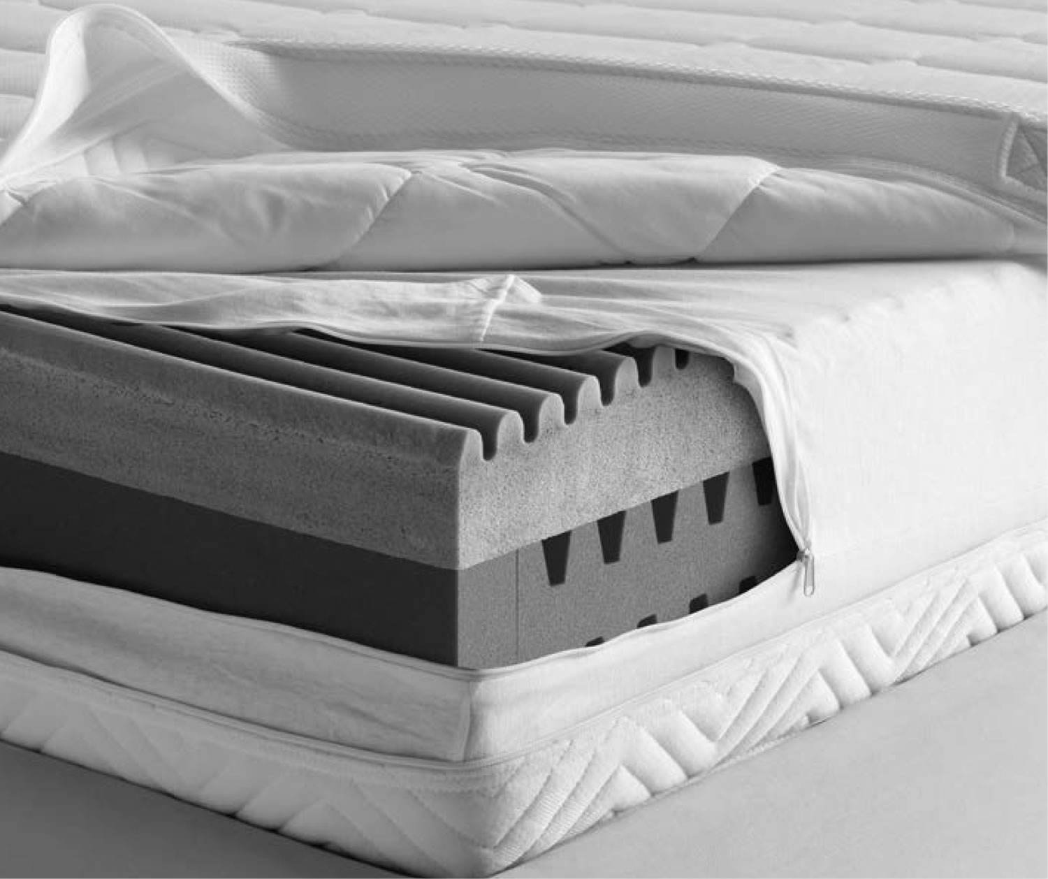 materasso wavecare flou - fodera e imbottiture