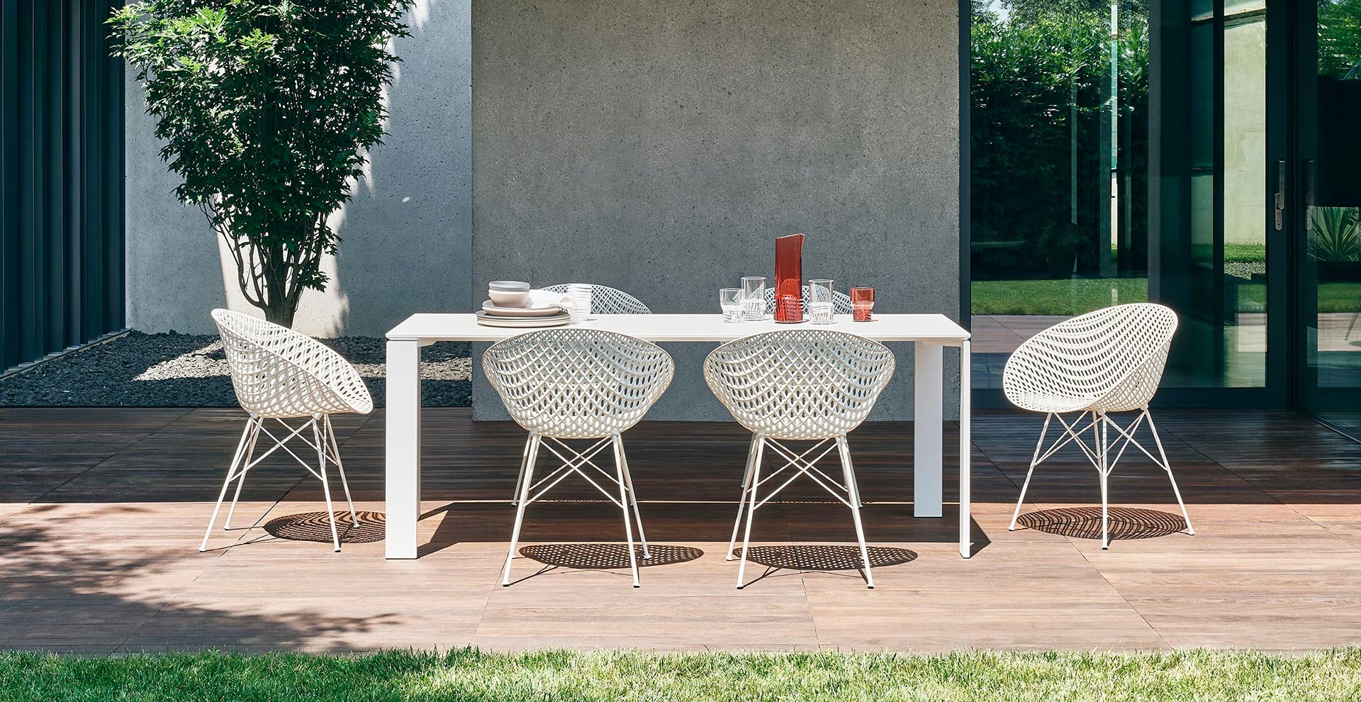 Four outdoor Kartell