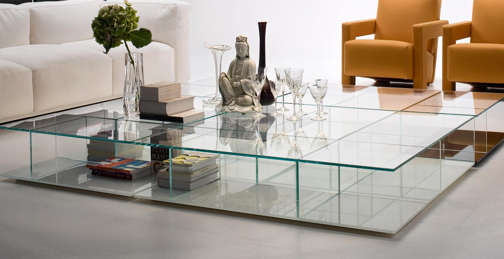 ☆最終値下げ中☆ Cassina / ガラスローテーブル / MEX Mex Cassina - mex cassina - small table mex cassina - mex cassina