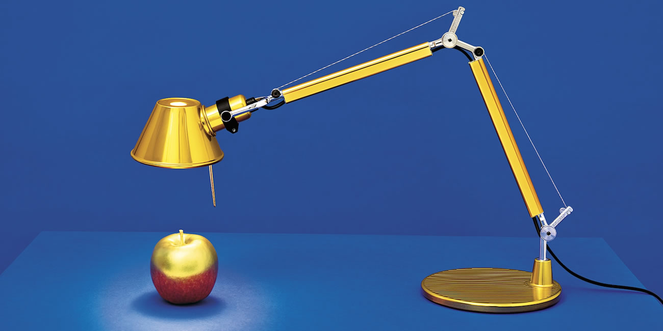 Tolomeo Micro Table Gold Artemide