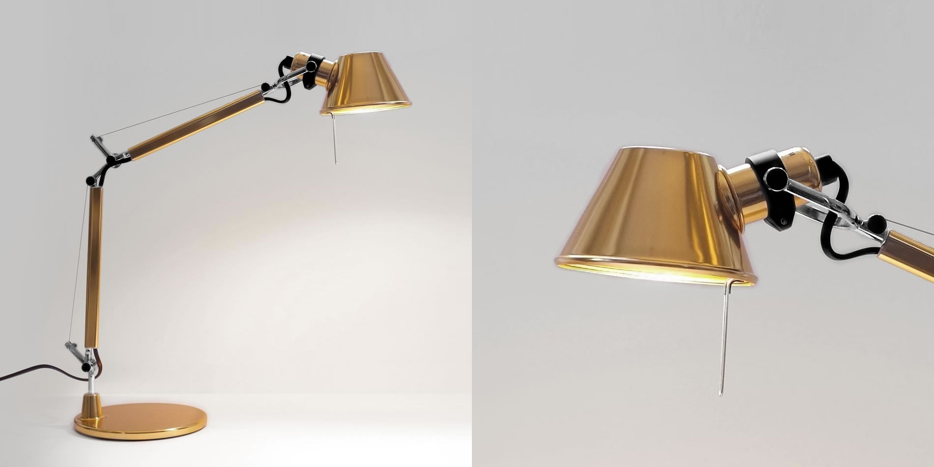 Tolomeo Micro Table Gold Artemide